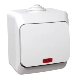   SCHNEIDER WDE000571 CEDAR PLUS Keresztkapcsoló, jelzőfénnyel, IP44, fehér