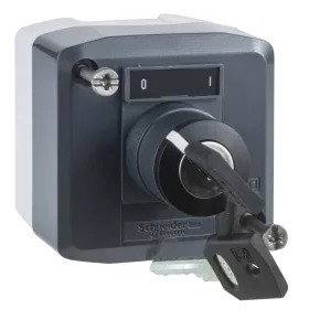   SCHNEIDER XALD144E Harmony XALD tokozott kulcsos választókapcsoló, 2 állású, 1NO+1NC, "O-I" felirat