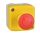 Harmony XALK tokozott vészgomb, sárga, 1 piros gombafejű nyomógomb, forgatásra kioldó, 1NC, felirat nélkül XALK178