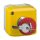 Harmony XALK tokozott vészgomb, sárga, 1 piros gombafejű azonnali nyomógomb, kulccsal kioldó, 1NC+1NO, felirat nélkül XALK188