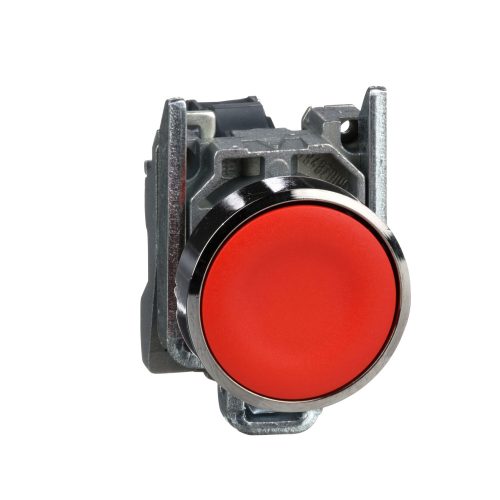 XB4BA42 Harmony komplett fém nyomógomb, Ø22, visszatérő, 1NC, piros