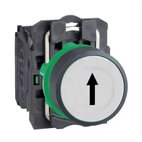   SCHNEIDER XB5AA3341 Harmony komplett műanyag nyomógomb, Ø22, visszatérő, 1NO, fehér, "fel nyíl"