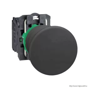  SCHNEIDER XB5AC21 Harmony komplett műanyag Ø40mm gombafejű nyomógomb, Ø22, visszatérő, 1NO, fekete