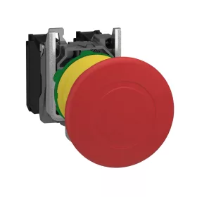   SCHNEIDER XB5AT845 Harmony komplett műanyag Ø40 gombafejű vészgomb, Ø22, húzásra kioldó, 1NC+1NO
