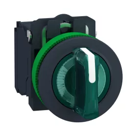   SCHNEIDER XB5FK133B5 Harmony panelbe süllyesztett komplett műanyag világító kapcsoló, Ø30, 3 állású, 24 V, 1NO+1NC, zöld