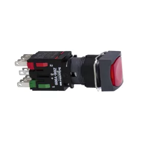   SCHNEIDER XB6CW4B5B Harmony XB6 Ø16 komplett világító nyomógomb, négyzetes, piros NO+NC