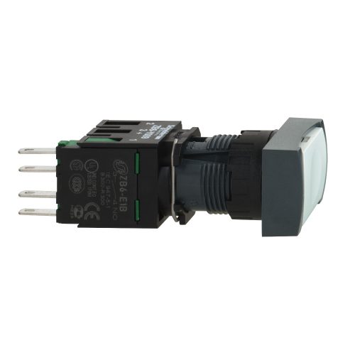 XB6DA11B Harmony XB6 Ø16 komplett nyomógomb, szögletes, fehér