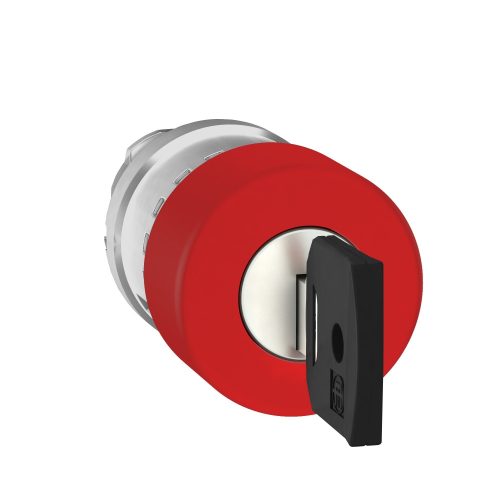Harmony fém vészleállító nyomógomb fej, Ø22, Ø30 gombafejű, 455 kulccsal kioldó, piros ZB4BS934