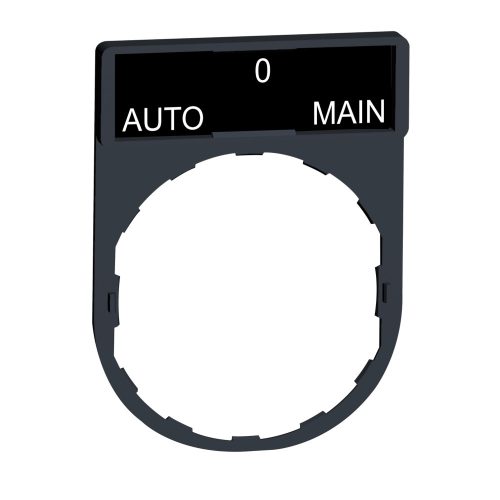 ZBY2185 Harmony címketartó 30x40 mm, Ø22 készülékekhez, 8x27 mm felirati címkével, AUTO-O-MAIN