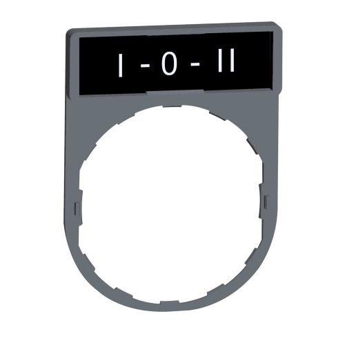 ZBY2186C0 Harmony címketartó 30x40 mm, Ø22 készülékekhez, 8x27 mm felirati címkével, O-I, szürke