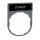 ZBY2303C0 Harmony címketartó 30x40 mm, Ø22 készülékekhez, 8x27 mm felirati címkével, STOP, szürke perem