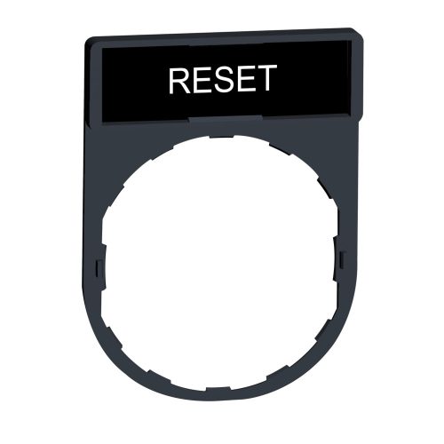 ZBY2322 Harmony címketartó 30x40 mm, Ø22 készülékekhez, 8x27 mm felirati címkével, RESET