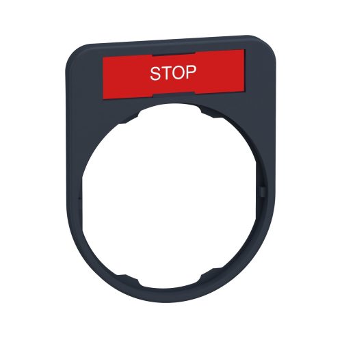 ZBYF2304 Harmony címketartó, 40x50 mm, Ø30 süllyesztett készülékhez, 8x27 címkéhez, STOP