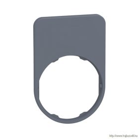   SCHNEIDER ZBYFP6101C0 Harmony felirati tábla, 40x60 mm, műanyag, Ø30 süllyesztett készülékhez, felirat nélkül, szürke perem