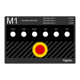   SCHNEIDER ZBYLECUST04 Harmony kezelőpanel maszk, 300x200mm, személyre szabott