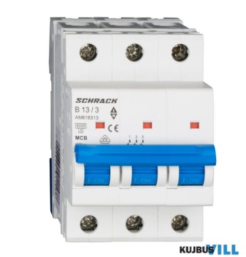 SCHRACK AM618313 Kismegszakító AMPARO 6kA, B 13A, 3 pólusú