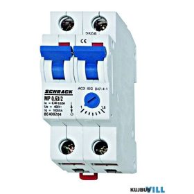   SCHRACK BE400203 Motorvédőkapcsoló 0,25-0,40A, 2 pólusú, 2KE