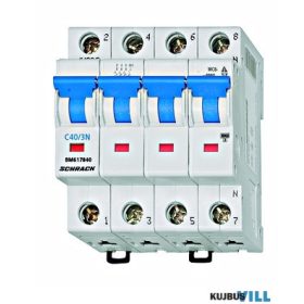 SCHRACK BM617840 Kismegszakitó C40/3+N 6kA