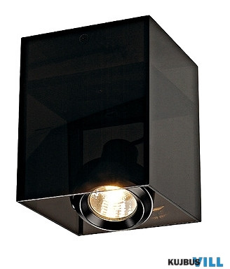 SCHRACK LI117221 ACRYLIC BOX 1-es GU10, fekete/áttetsző KIFUTÓ