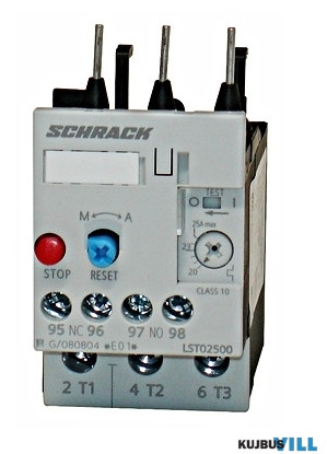 SCHRACK LST02500 Motorvédőrelé aut v. kézi visszaállítás 20,00-25,00A KIFUTÓ