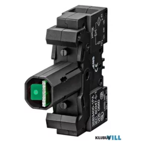   SCHRACK MSZL4005C Lámpafoglalat beépített LED-del, zöld, 24V AC/DC, rugós kapocs KIFUTÓ