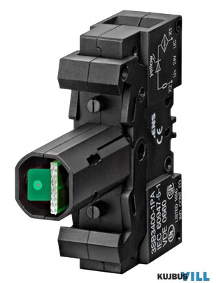 SCHRACK MSZL4005C Lámpafoglalat beépített LED-del, zöld, 24V AC/DC, rugós kapocs KIFUTÓ