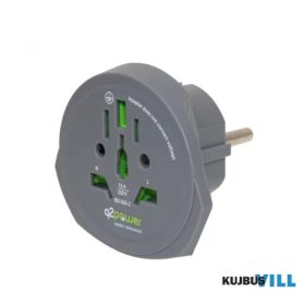   1.100100/1.100100-TH Q2 power Utazóadapter, "World to Europe"