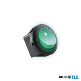 AKV 12 Kapcsoló 12V 1ák világító zöld