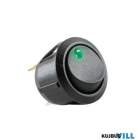 AK 12 Kapcsoló 12V 1ák zöld LED