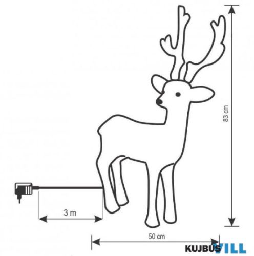 KDA 50 Akril rénszarvas KIFUTÓ