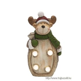 KDC 17 LED-es kerámia asztali dísz, rénszarvas