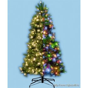   KMF 6/240 műfenyő beép. világítás, 650db LED, 240cm, D:134cm, talpkapcsoló, 4 funkció