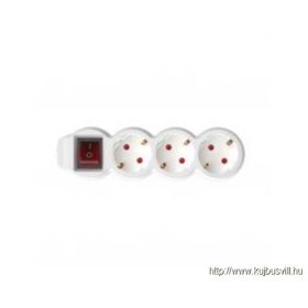 NV 3K-3/WH/1,5 3as elosztó kapcs 3m, 3x1,5mm2, fehér