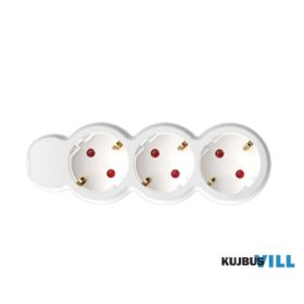 NV 3/WH 3-as elosztó, 1,5m, fehér