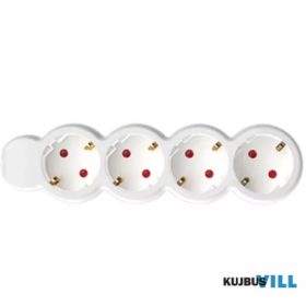 NV 4-3/WH/1,5 4-es elosztó 3m fehér védőér.