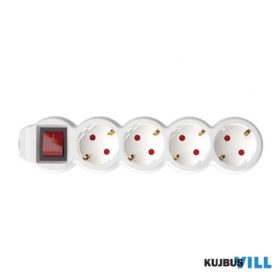 NV 4K/WH 4-as elosztó kapcsolóval, 1,5m, fehér