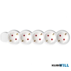 NV 5/WH 5ös elosztó 1.5m fehér védőér.