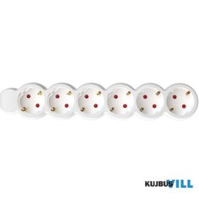 NV 6/WH 6os elosztó 1.5m fehér védőér.