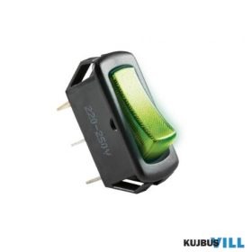 STV 04 Kapcsoló, 250V, 1ák, vil.,zöld