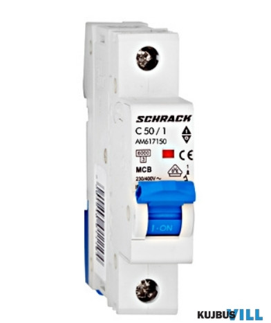 SCHRACK AM617150 Kismegszakító AMPARO 6kA, C 50A, 1 pólusú
