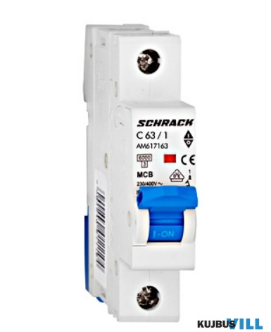 SCHRACK AM617163 Kismegszakító AMPARO 6kA, C 63A, 1 pólusú