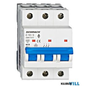   SCHRACK AM617310 Kismegszakító AMPARO 6kA, C 10A, 3 pólusú