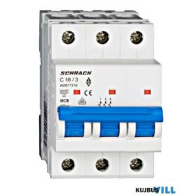   SCHRACK AM617316 Kismegszakító AMPARO 6kA, C 16A, 3 pólusú