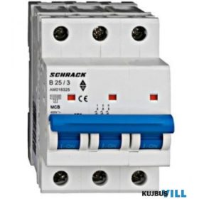   SCHRACK AM617325 Kismegszakító AMPARO 6kA, C 25A, 3 pólusú
