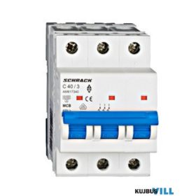   SCHRACK AM617340 Kismegszakító AMPARO 6kA, C 40A, 3 pólusú