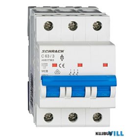   SCHRACK AM617363 Kismegszakító AMPARO 6kA, C 63A, 3 pólusú