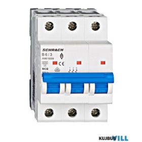   SCHRACK AM618306 Kismegszakító AMPARO 6kA, B 6A, 3 pólusú