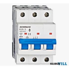  SCHRACK AM618325 Kismegszakító AMPARO 6kA, B 25A, 3 pólusú