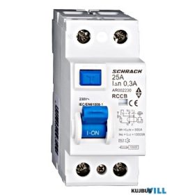   SCHRACK AR002230 Hibaáram kapcsoló AMPARO 10kA 25A, 2 pólusú, 300mA, AC