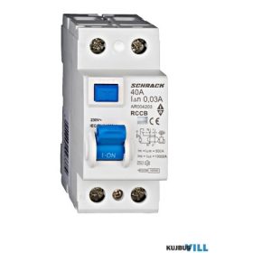   SCHRACK AR004203 Hibaáram kapcsoló AMPARO 10kA 40A, 2 pólusú, 30mA, AC